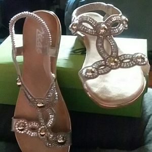 Beautiful ornate gold sandals NWOT!